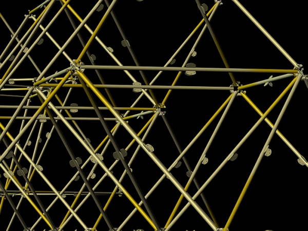 Archinoma construction set, Shelest joint, space truss, fractal architecture