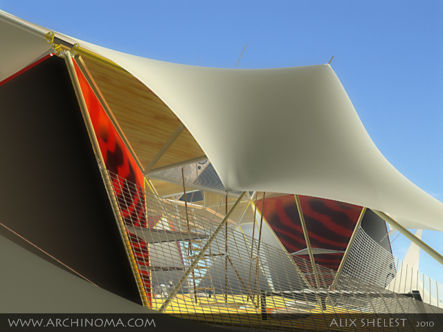 Y-DART : aerial campus. Interior and exterior