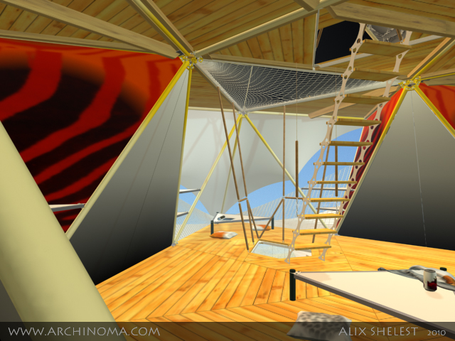 Y-DART : aerial campus. Interior and exterior