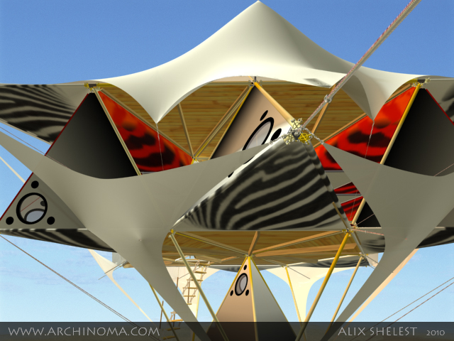 Y-DART : aerial campus. Interior and exterior