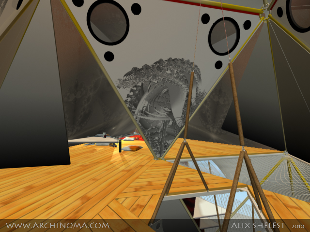 Y-DART : aerial campus. Interior and exterior